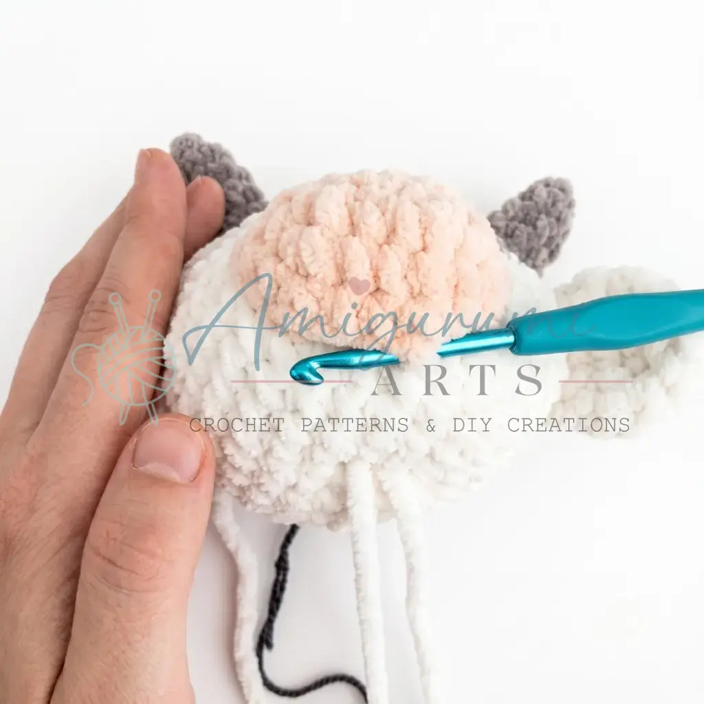 white bull calf amigurumi crochet project crochet project detail 15