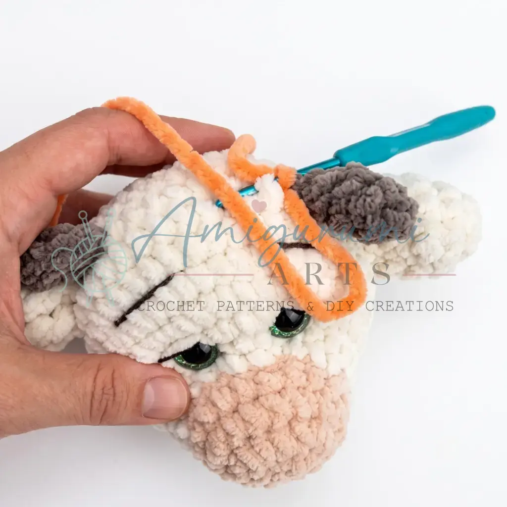 white bull calf amigurumi crochet project crochet project detail 16