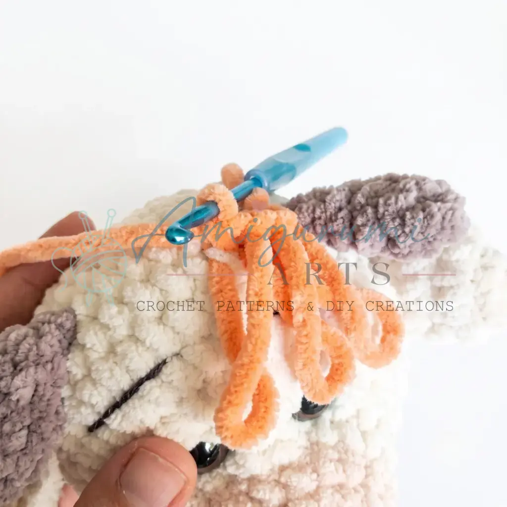 white bull calf amigurumi crochet project crochet project detail 17