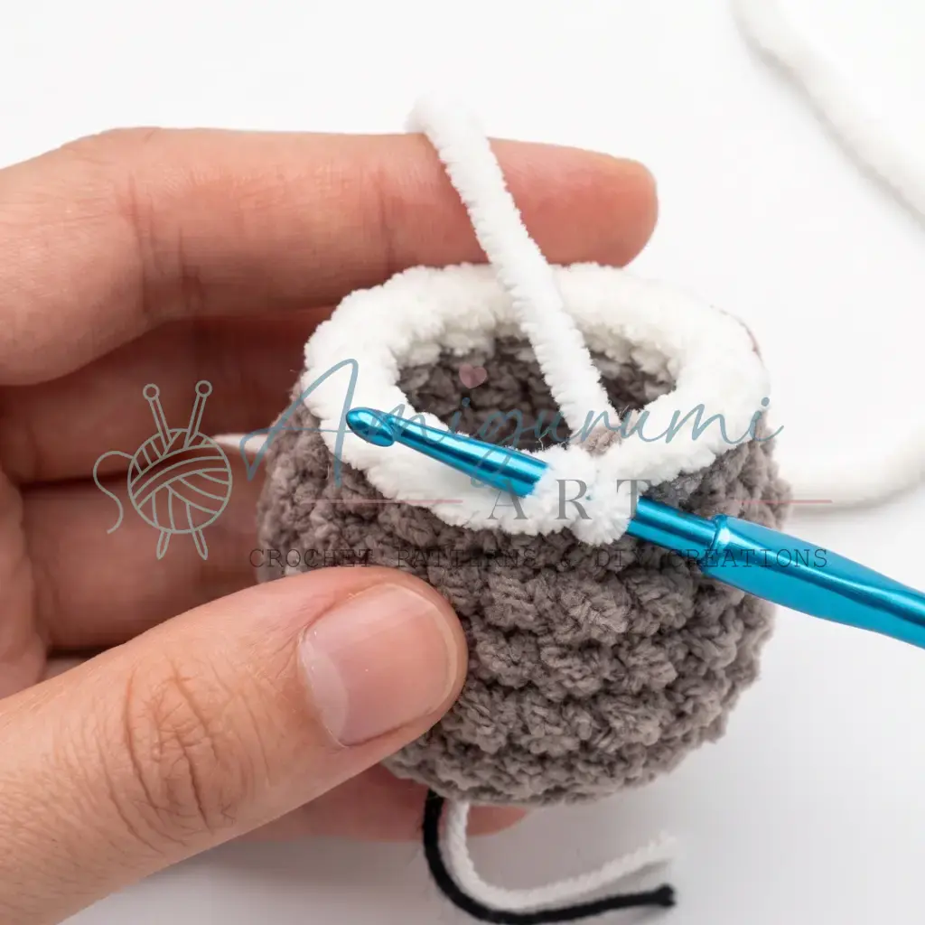 white bull calf amigurumi crochet project crochet project detail 8