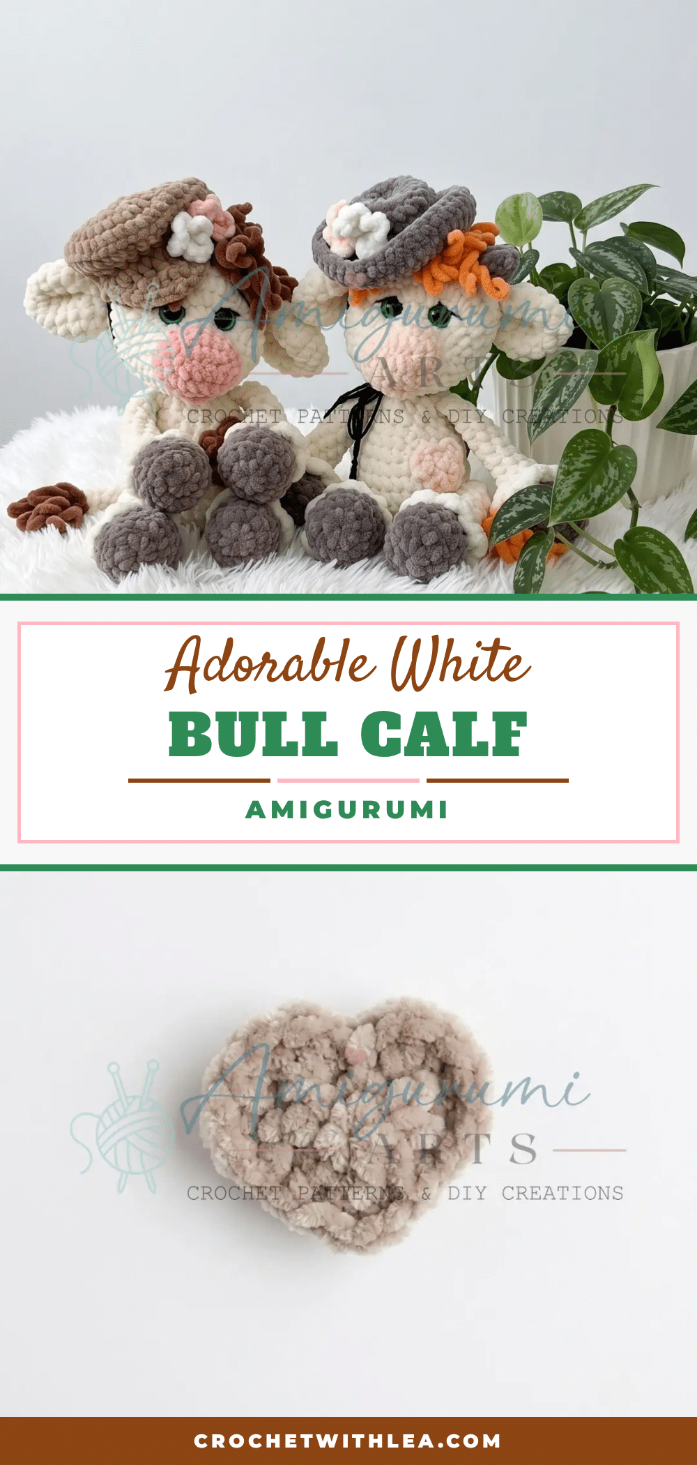 white bull calf amigurumi crochet pattern