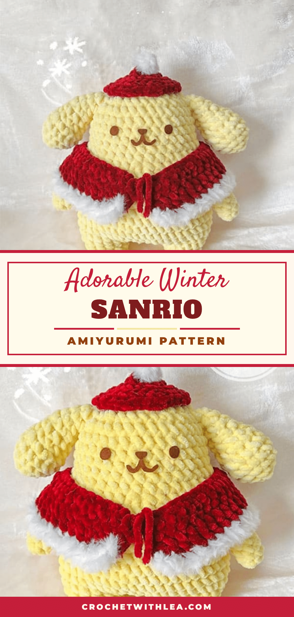 winter sanrio amigurumi crochet pattern